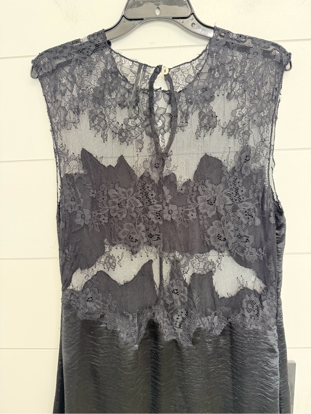 Anthropologie Black Lace Slim Midi Dress Size Medium 36621 - Picture 10 of 13